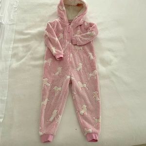 Fluffy onesie with hood